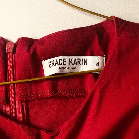 Grace Karin Boatneck Vintage Tea Dress w/ Belt - Picture 3 of 4